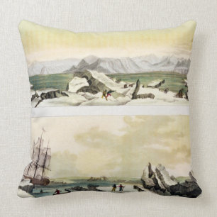View of Spitsbergen with 'The Dorothea' (colour en Cushion