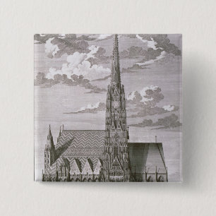 View of St. Stephan's Cathedral 15 Cm Square Badge