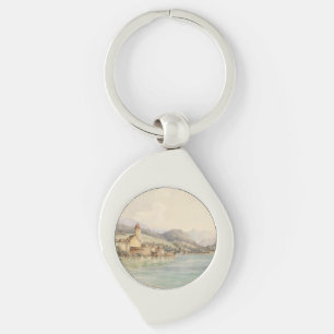 View of St. Wolfgang on Lake Wolfgang Carl Lafite Key Ring