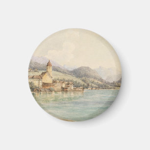 View of St. Wolfgang on Lake Wolfgang Carl Lafite Magnet