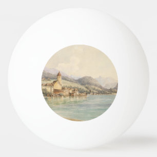 View of St. Wolfgang on Lake Wolfgang Carl Lafite Ping Pong Ball