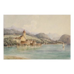 View of St. Wolfgang on Lake Wolfgang Carl Lafite Poster