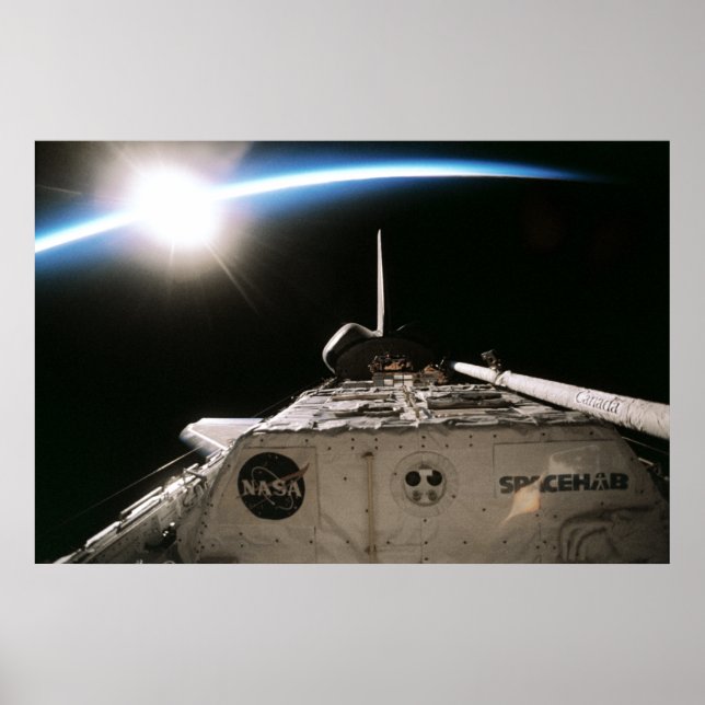 View of Sunrise from Space Shuttle Endeavour Poster (Front)