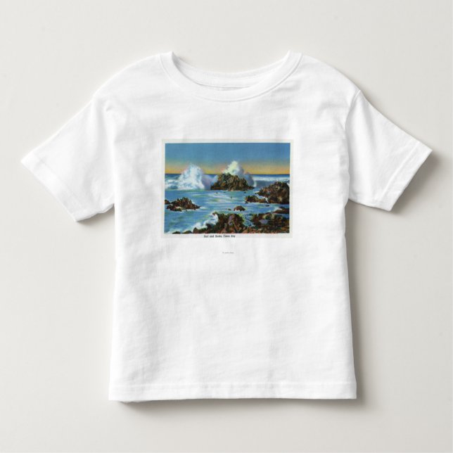 View of Surf Along the Rock Toddler T-Shirt (Front)