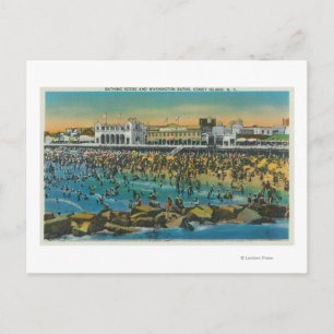 View of Swimmers at the Washington Baths Postcard