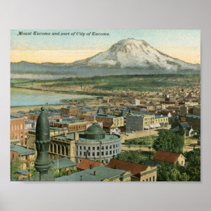 View of Tacoma, Washington 1911 Vintage Poster