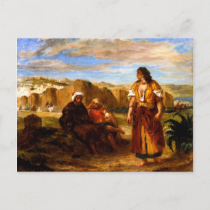 View of Tangier with Two Seated Arabs Postcard