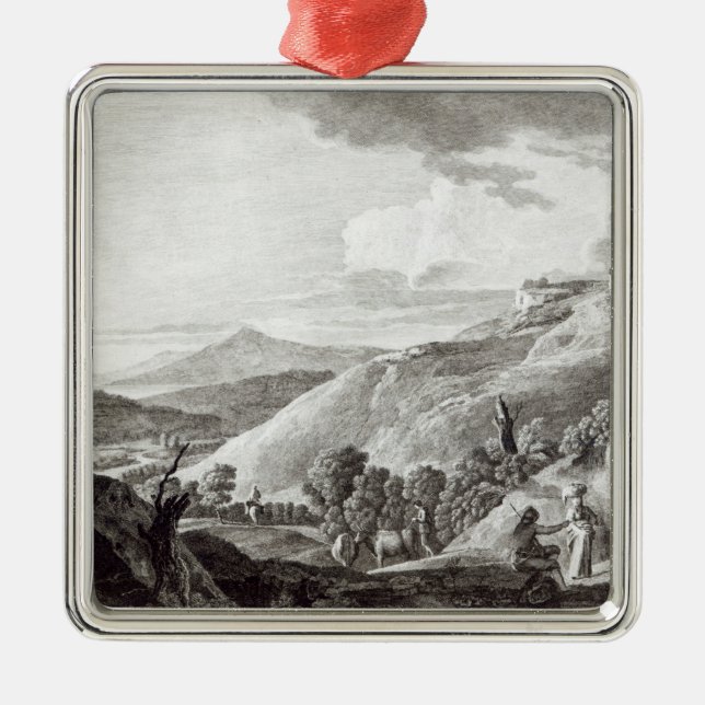 View of Tarquinia and Corneto Metal Tree Decoration (Front)