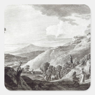 View of Tarquinia and Corneto Square Sticker