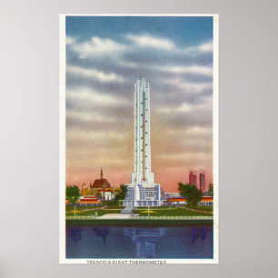 View of Texaco's Giant Thermometer Poster