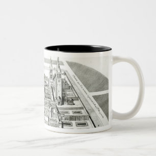 View of the Abbey of Saint-Germain-des-Pres Two-Tone Coffee Mug