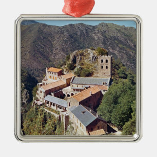 View of the Abbey of St. Martin du Canigou Metal Tree Decoration