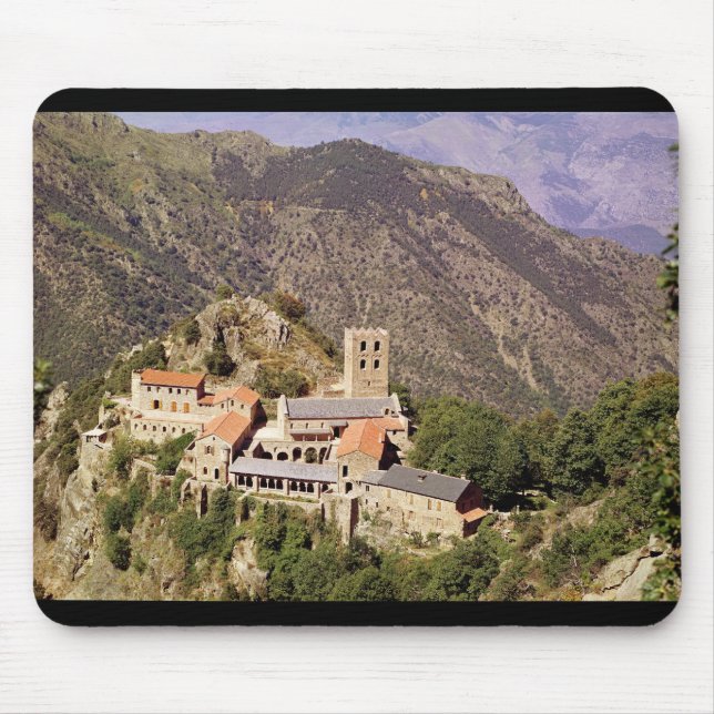 View of the Abbey of St. Martin du Canigou Mouse Pad (Front)