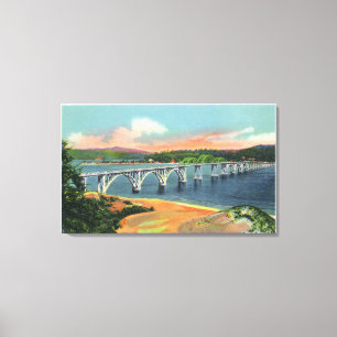 View of the Alsea Bay Bridge Canvas Print