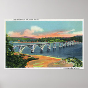 View of the Alsea Bay Bridge Poster