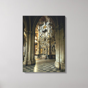 View of the altar and the 'Transparente', c.1720 Canvas Print