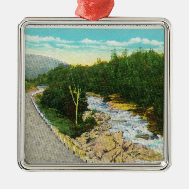 View of the Ammonoosuc Lower Falls Metal Tree Decoration (Front)