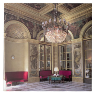 View of the Antechamber with allegorical depiction Tile