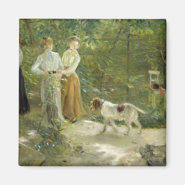 View of the artist's garden with his daughters magnet (Front)