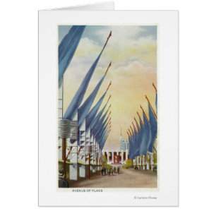 View of the Avenue of Flags, 1934 World's Fair