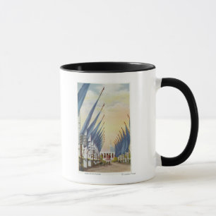 View of the Avenue of Flags, 1934 World's Fair Mug