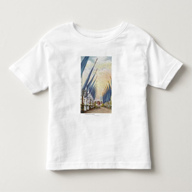View of the Avenue of Flags, 1934 World's Fair Toddler T-Shirt (Front)