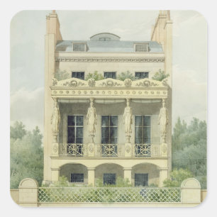 View of the Back Front of Henry Phillip Hope's hou Square Sticker