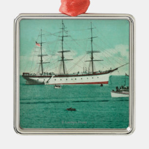 View of the Balboa and the Sinaloa Entering Metal Tree Decoration