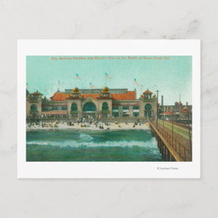 View of the Bathing Pavilion and Electric Pier Postcard