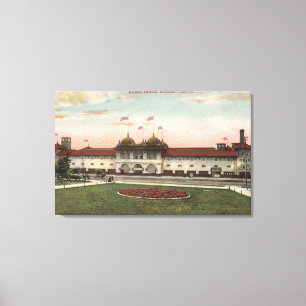 View of the Bathing Pavilion Canvas Print