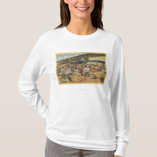 View of the Beach with Clubs and Homes T-Shirt (Front)