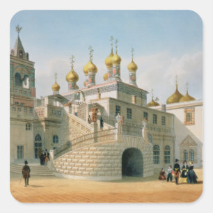 View of the Boyar Palace in the Moscow Kremlin Square Sticker