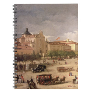 View of the Calle de Alcala, Madrid (oil on canvas Spiral Notebook
