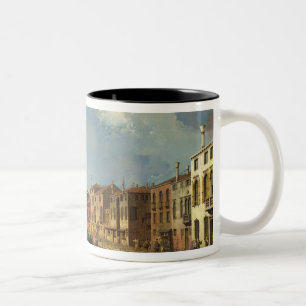 View of the Canal of Santa Chiara, Venice Two-Tone Coffee Mug