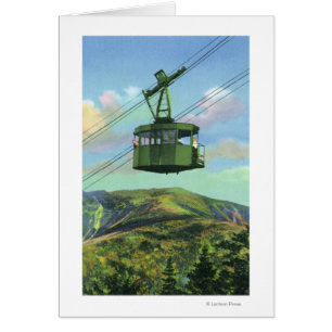 View of the Cannon Mt Tram Ascending