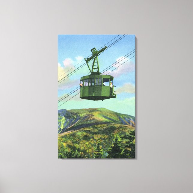 View of the Cannon Mt Tram Ascending Canvas Print (Front)