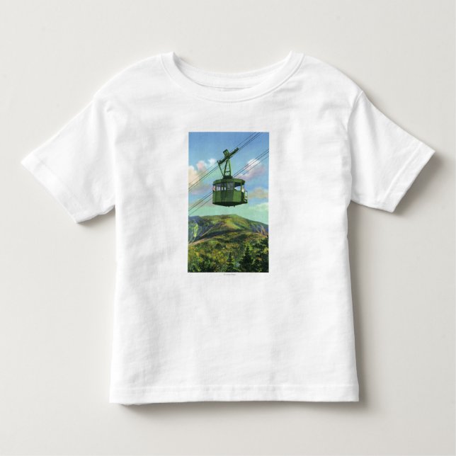 View of the Cannon Mt Tram Ascending Toddler T-Shirt (Front)