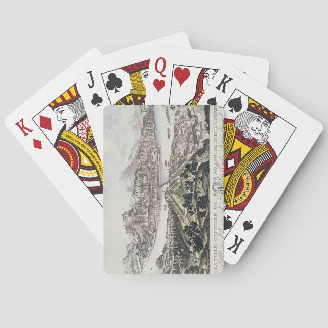 View of the Capital City and Fortress of Salzburg, Playing Cards (Back)