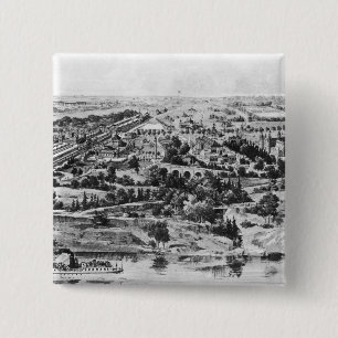 View of the Centennial Exposition 15 Cm Square Badge