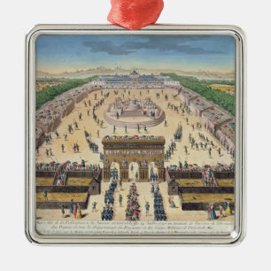 View of the Champs de Mars, 14th July 1790 Metal Tree Decoration