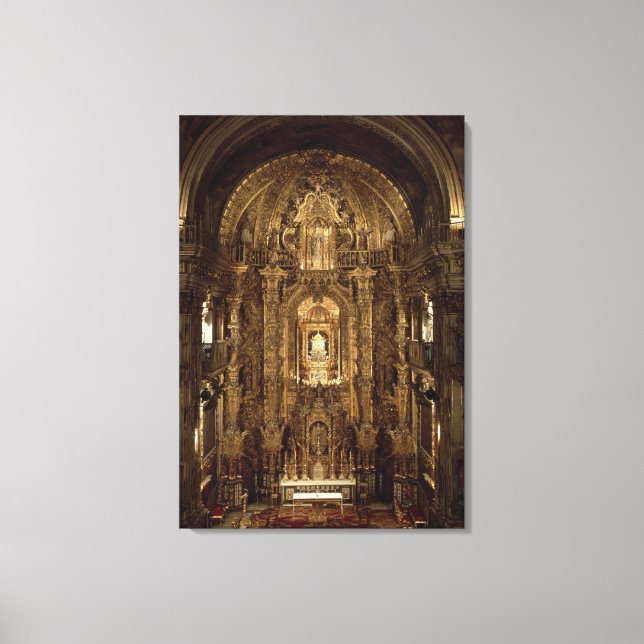 View of the chapel and High Altar Canvas Print (Front)