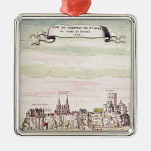 View of the Chateau de Loches, 1699 Metal Tree Decoration