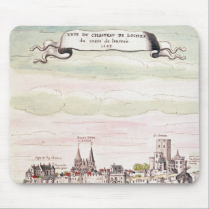 View of the Chateau de Loches, 1699 Mouse Pad