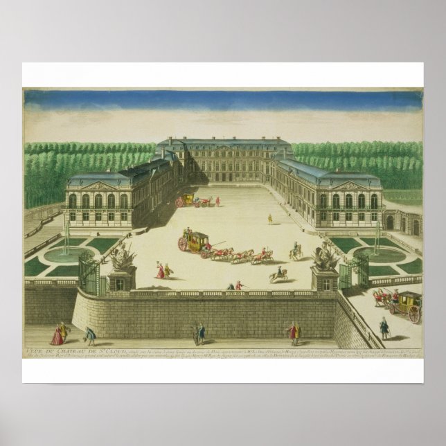 View of the Chateau of St. Cloud, engraved by Anto Poster (Front)