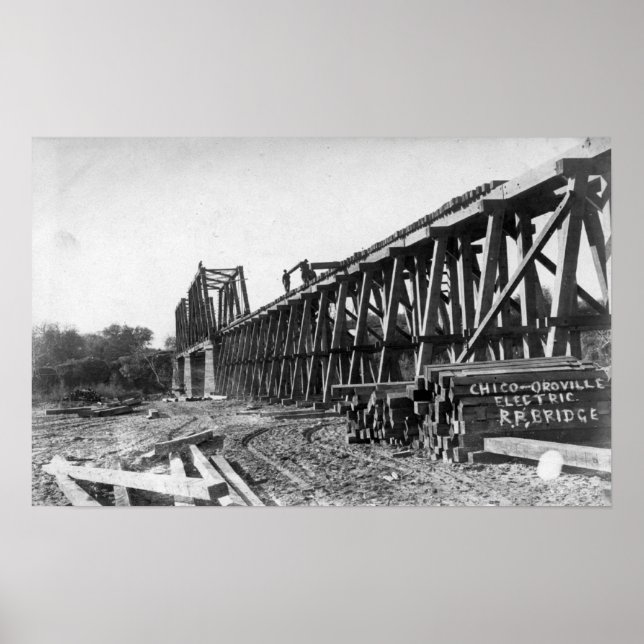 View of the Chico-Oroville Bridge Poster (Front)