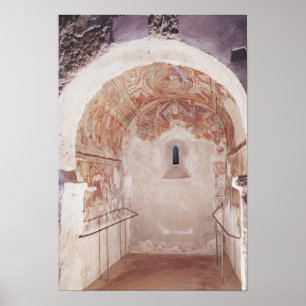 View of the choir with frescoes poster
