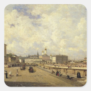 View of the Christ Saviour Cathedral Square Sticker