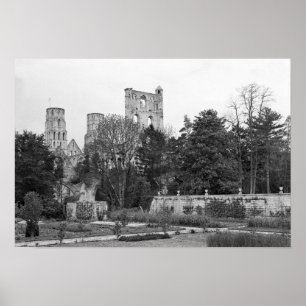 View of the church exterior, c.1052-67 poster