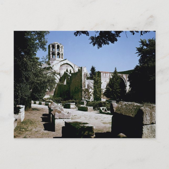 View of the Church of Saint-Honoratus Postcard (Front)