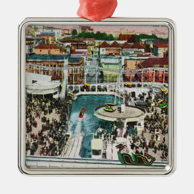 View of the Chutes from Above # 2 Metal Tree Decoration (Front)